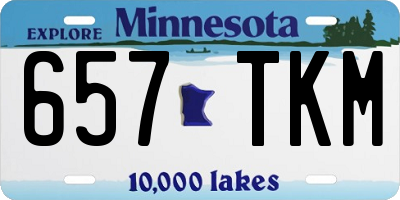 MN license plate 657TKM