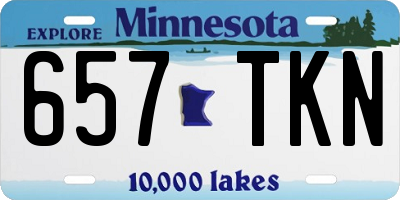 MN license plate 657TKN
