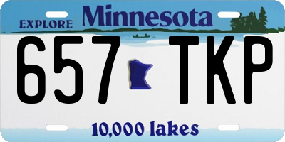 MN license plate 657TKP