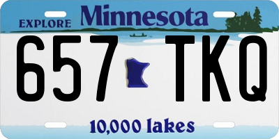 MN license plate 657TKQ