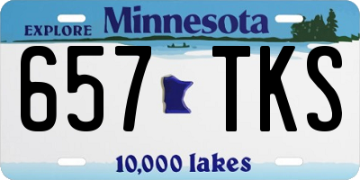 MN license plate 657TKS