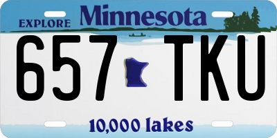 MN license plate 657TKU