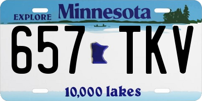 MN license plate 657TKV