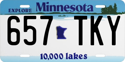 MN license plate 657TKY