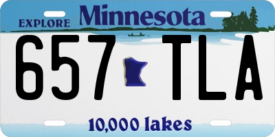 MN license plate 657TLA