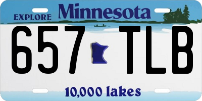 MN license plate 657TLB