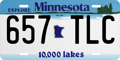 MN license plate 657TLC