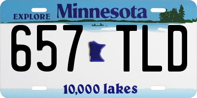 MN license plate 657TLD