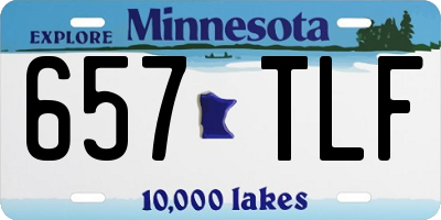 MN license plate 657TLF