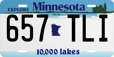 MN license plate 657TLI