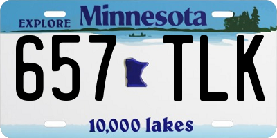 MN license plate 657TLK