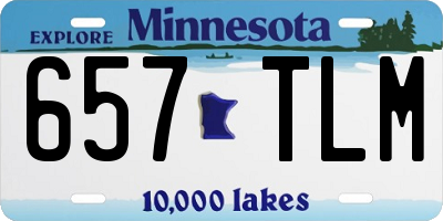 MN license plate 657TLM