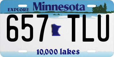 MN license plate 657TLU