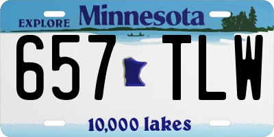 MN license plate 657TLW
