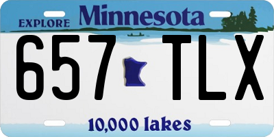 MN license plate 657TLX