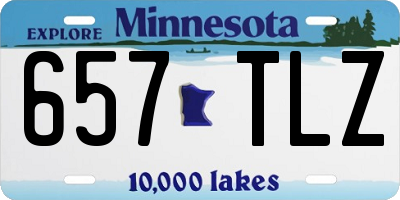 MN license plate 657TLZ
