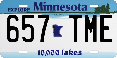 MN license plate 657TME