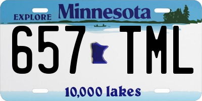 MN license plate 657TML