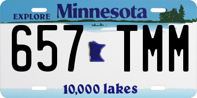 MN license plate 657TMM
