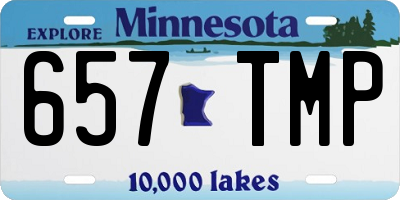 MN license plate 657TMP
