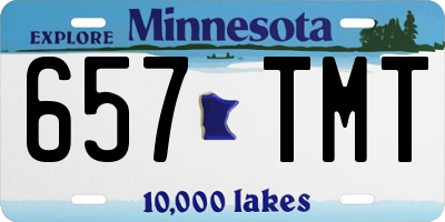 MN license plate 657TMT