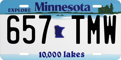 MN license plate 657TMW