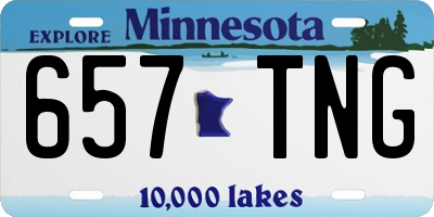 MN license plate 657TNG