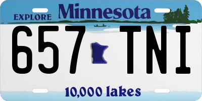 MN license plate 657TNI
