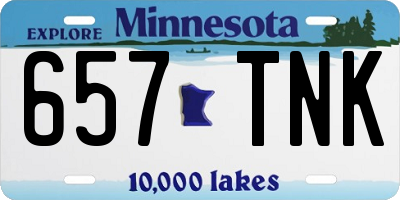 MN license plate 657TNK
