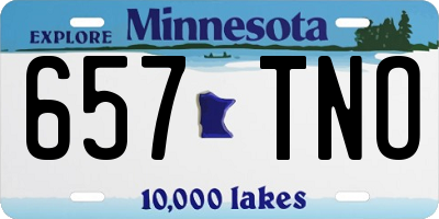 MN license plate 657TNO