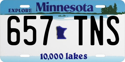 MN license plate 657TNS