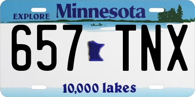 MN license plate 657TNX