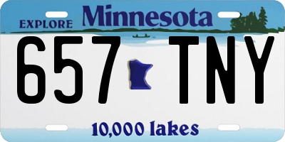 MN license plate 657TNY