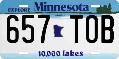 MN license plate 657TOB