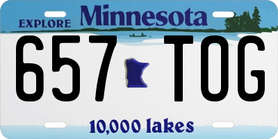MN license plate 657TOG