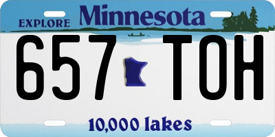 MN license plate 657TOH
