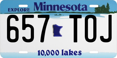 MN license plate 657TOJ