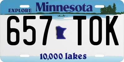 MN license plate 657TOK