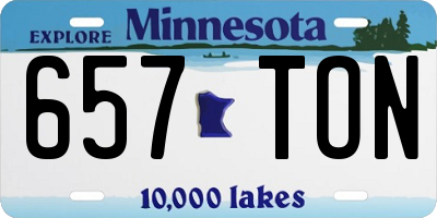 MN license plate 657TON