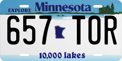 MN license plate 657TOR