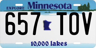 MN license plate 657TOV