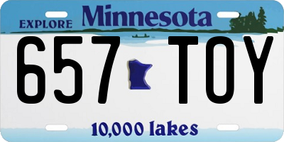 MN license plate 657TOY