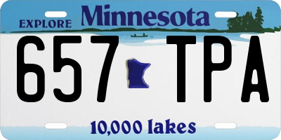 MN license plate 657TPA