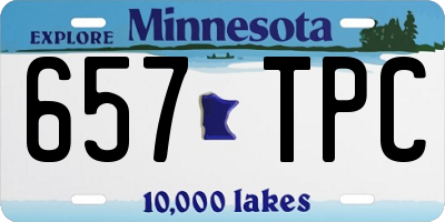 MN license plate 657TPC