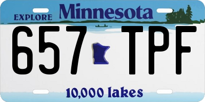 MN license plate 657TPF