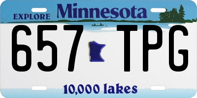MN license plate 657TPG