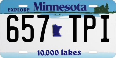 MN license plate 657TPI