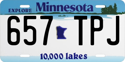 MN license plate 657TPJ