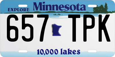 MN license plate 657TPK