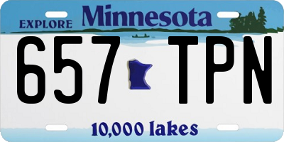 MN license plate 657TPN
